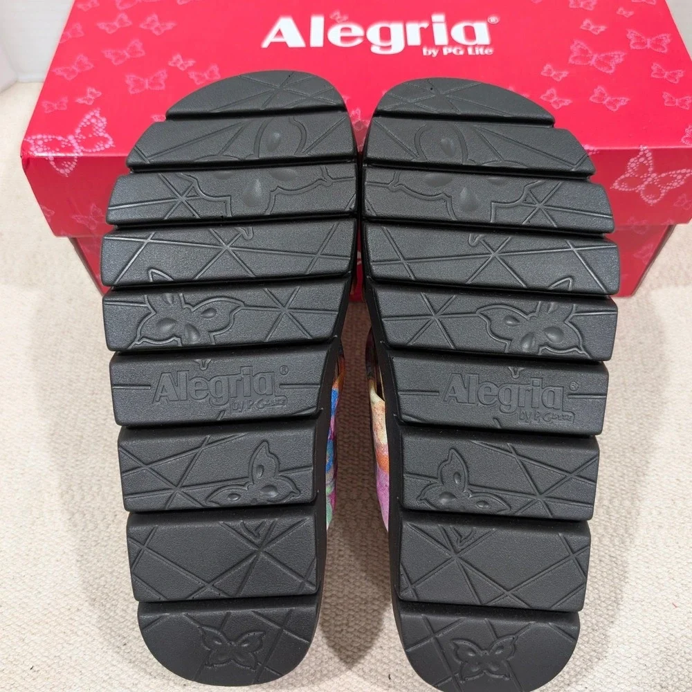 Alegria Rylie Earth Goddess Floral Platform Sandals 35 5-5.5 NIB